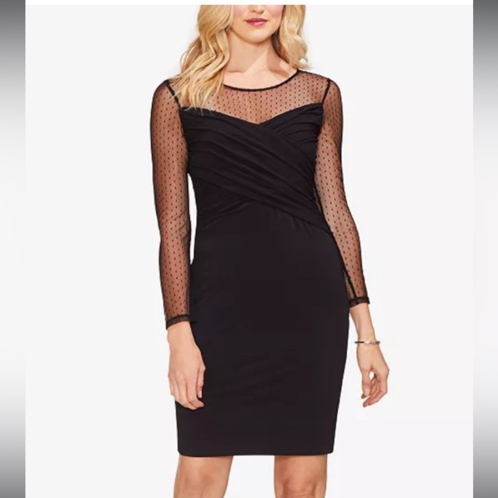 VINCE CAMUTO
Mesh-Yoke Sheath Dress
XL